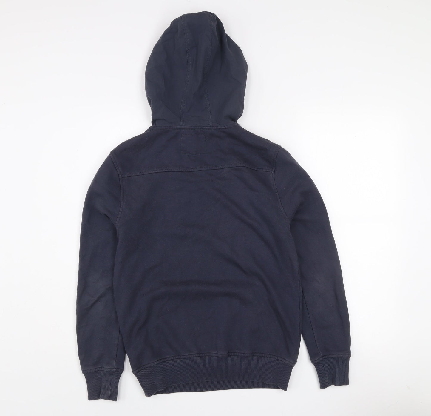 River Island Women Navy Blue XS Pullover Hoodie Cotton Blend