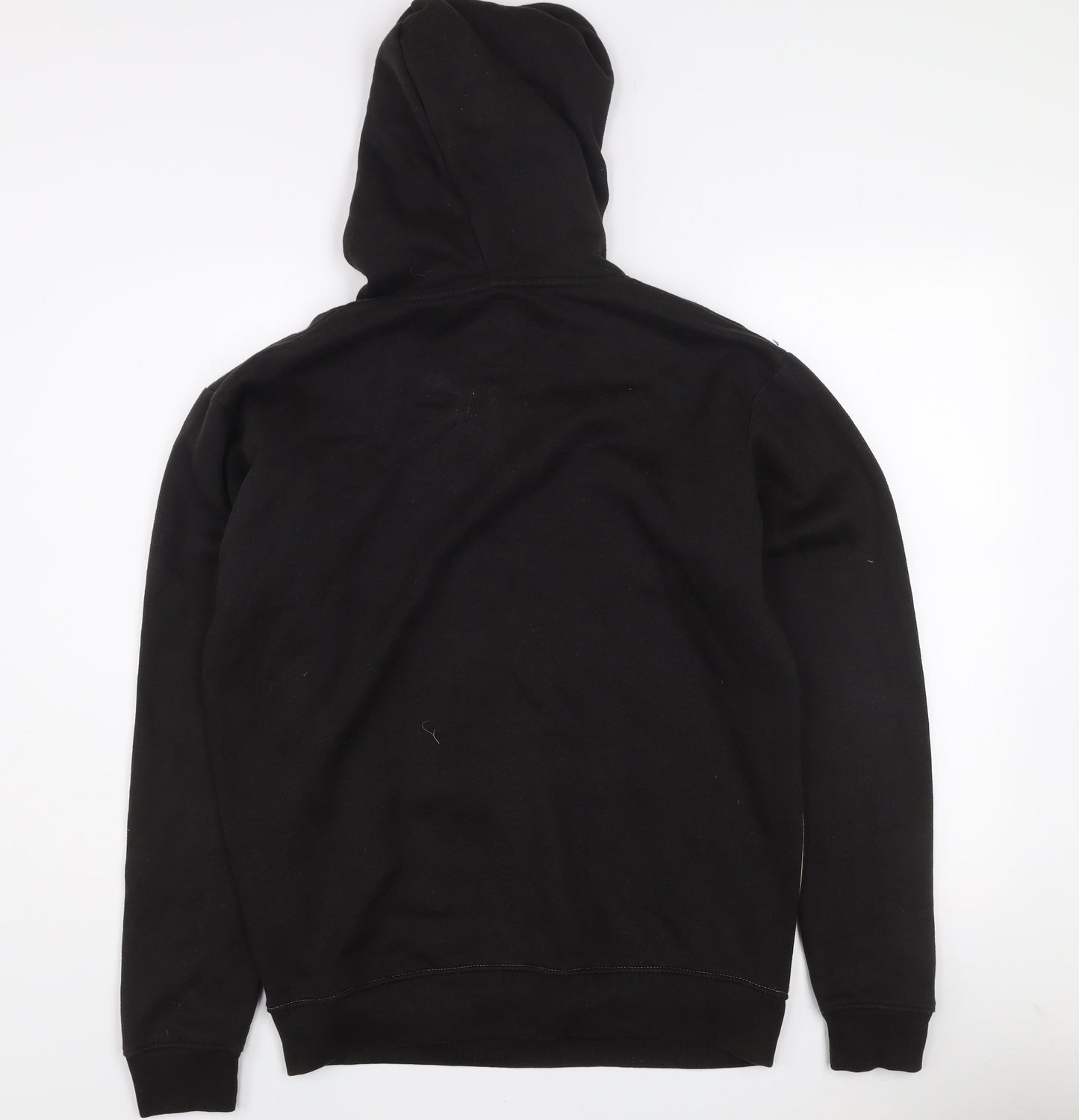 boohooMAN Men's Black Beige Orange Colour Block Hoodie M