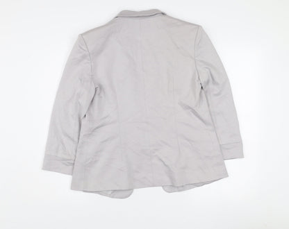 Aftershock London Women’s Grey Size 12 Classic Tailored Blazer