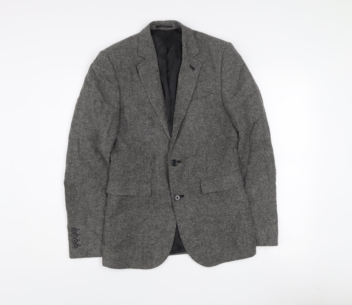 Cedar Wood State Men's Grey Herringbone Tweed Blazer XS