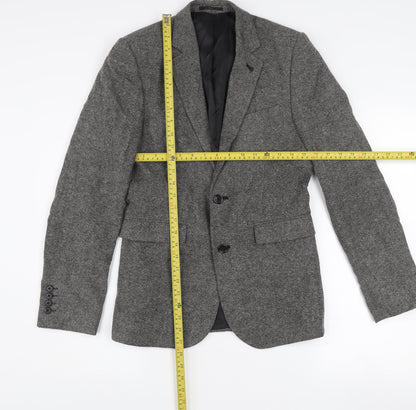 Cedar Wood State Men's Grey Herringbone Tweed Blazer XS