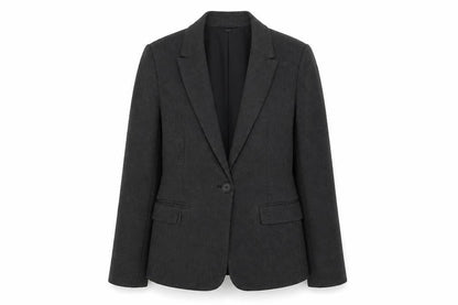 Marks and Spencer Women's Black Mix Size 12 Standard Fit Single-Breasted Blazer