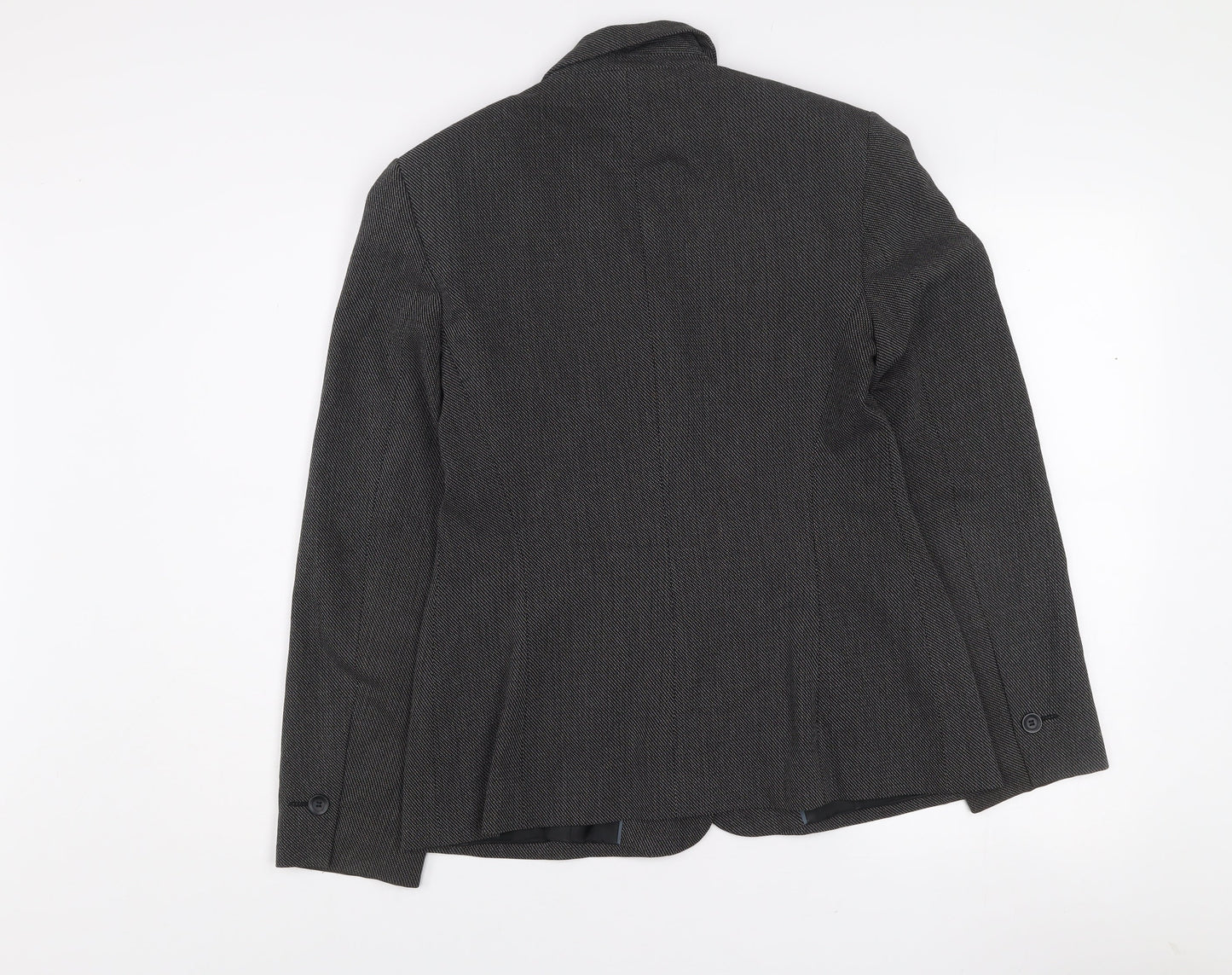 Marks and Spencer Women's Black Mix Size 12 Standard Fit Single-Breasted Blazer