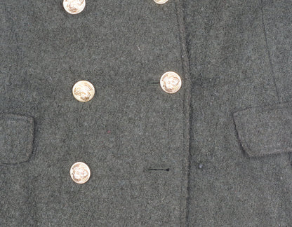 Marks and Spencer Women’s Green Wool Blend Double-Breasted Pea Coat Size 10