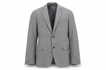 Zara Man Men's Grey Check Wool Blend Slim Fit Blazer Jacket 38R