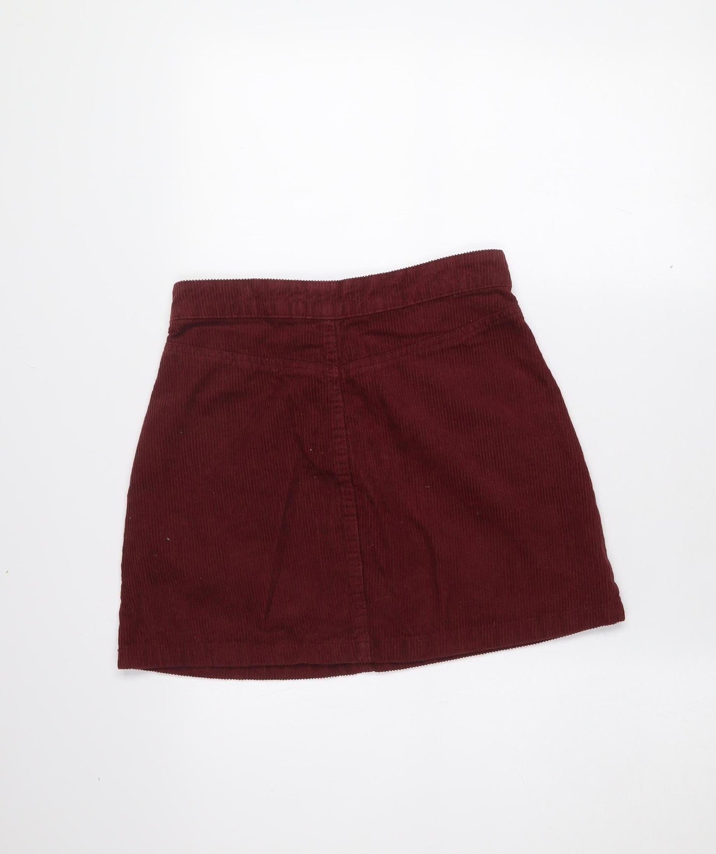 Denim Co. Womens Red Corduroy A-Line Skirt Size 8