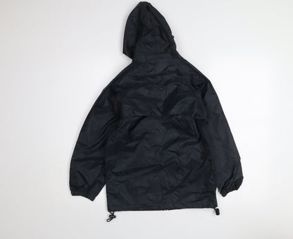 Regatta Boys Black Waterproof Hooded Rain Coat Jacket 7-8 Years