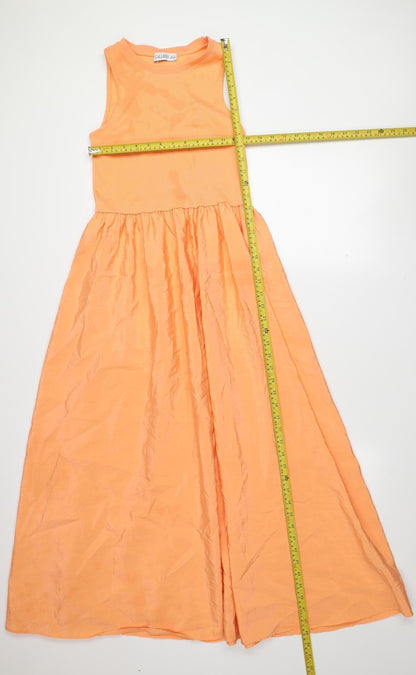 Gallery Women Orange Sleeveless Long Tank Dress Size S