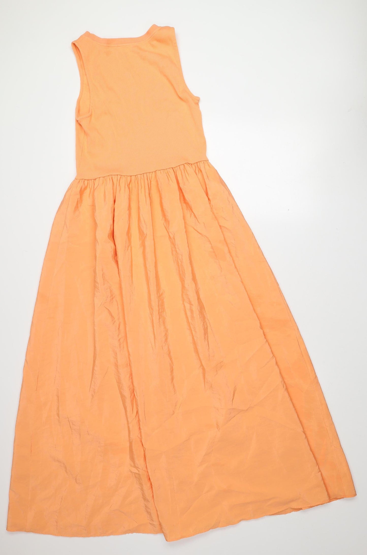 Gallery Women Orange Sleeveless Long Tank Dress Size S