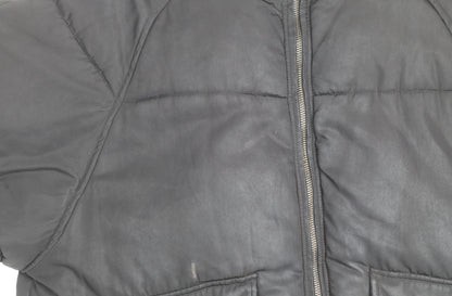 TRF Womens Black S Puffer Jacket Full Zip Quilted Winter Coat
