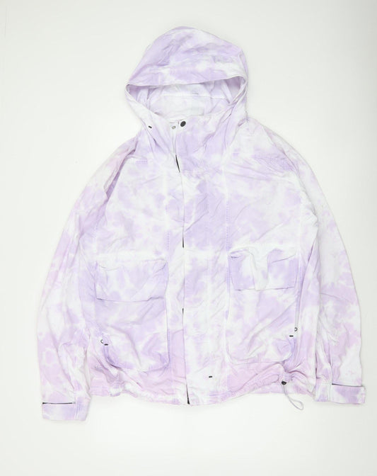 Nike Women's Purple Tie-Dye Hooded Windbreaker Jacket Size L