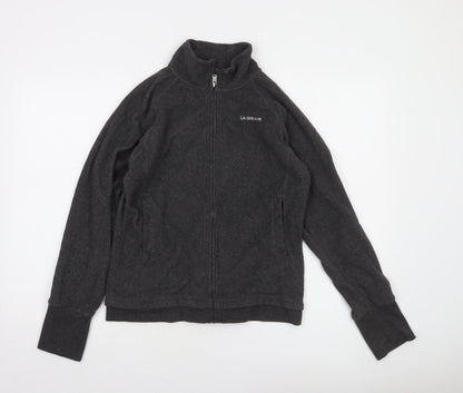 LA Gear Womens Black Fleece Full Zip Jacket Size 10