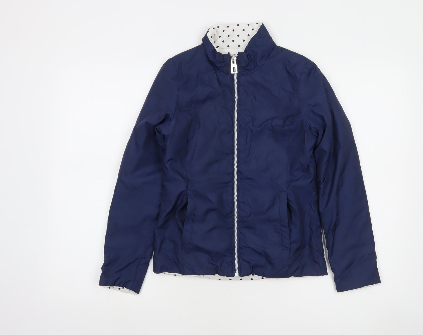 Nature Girls Blue 9-10 Years Puffer Jacket Lightweight Polyester Zip Front