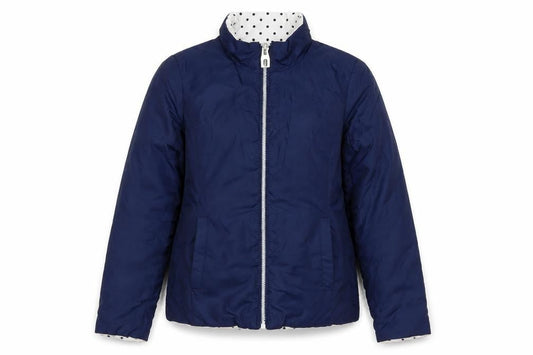 Nature Girls Blue 9-10 Years Puffer Jacket Lightweight Polyester Zip Front