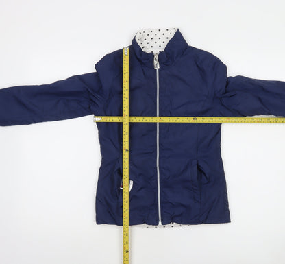 Nature Girls Blue 9-10 Years Puffer Jacket Lightweight Polyester Zip Front