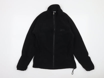 North Ridge Women Black Fleece Full Zip Jacket Size 12