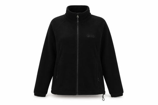North Ridge Women Black Fleece Full Zip Jacket Size 12