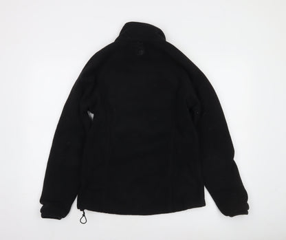 North Ridge Women Black Fleece Full Zip Jacket Size 12