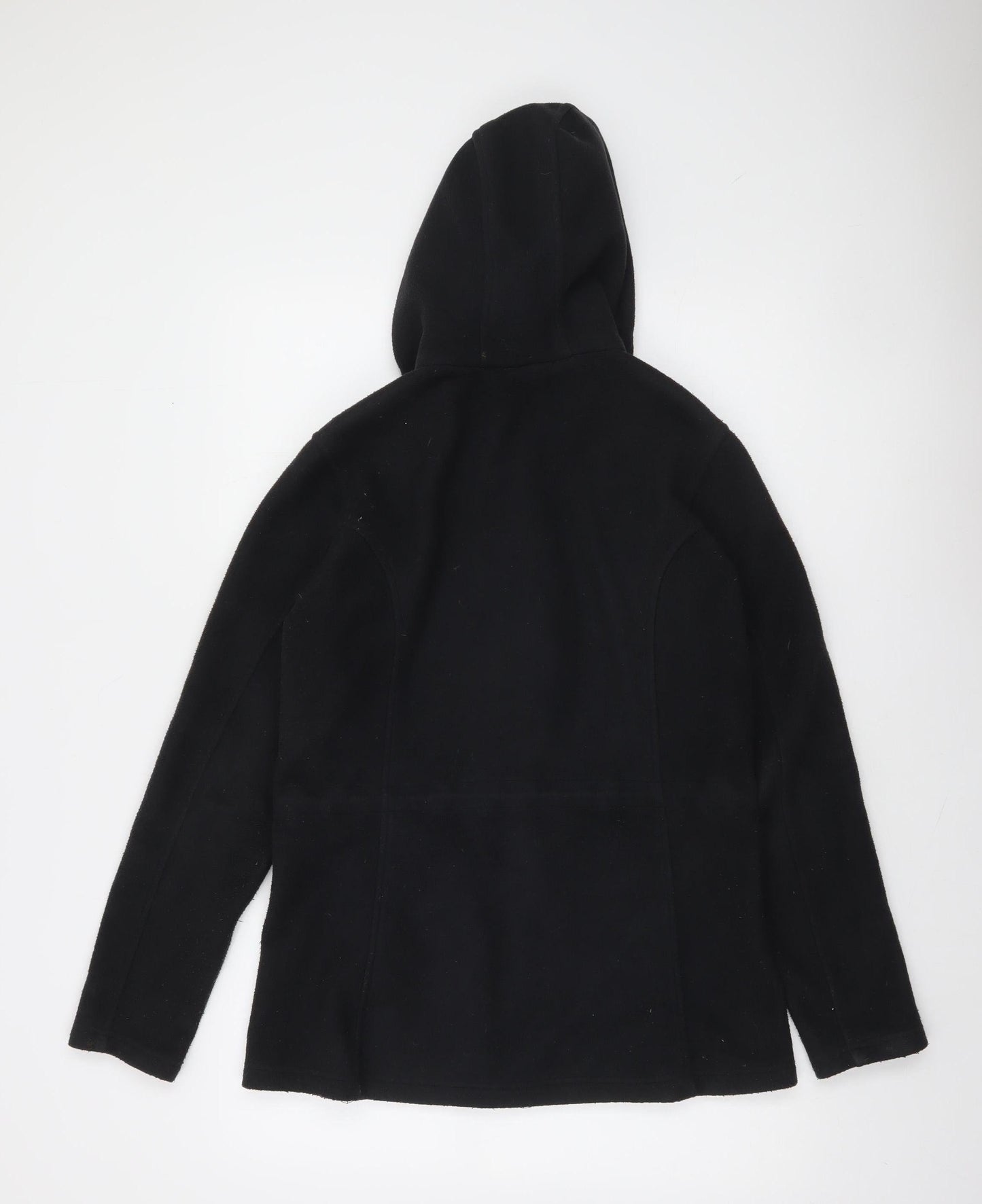 Lands’ End Women’s Black Fleece Full Zip Hoodie Size Small