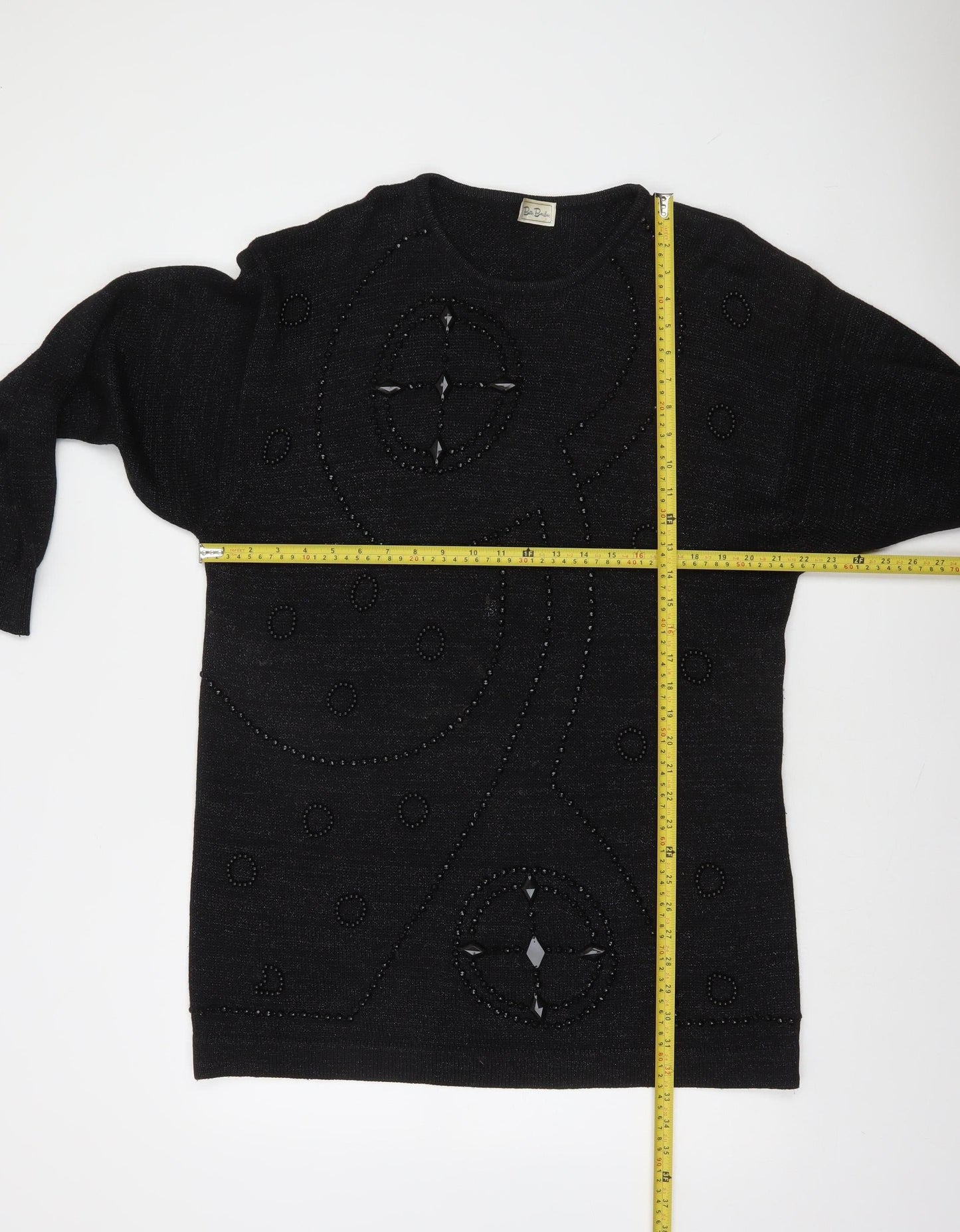 Betty Barclay Women's Black Beaded Pullover Jumper Size L