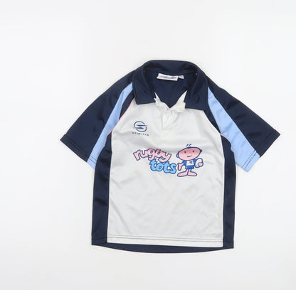 Scimitar Boys Blue Rugby Tots 4-5 Years Polo Shirt Sports Top