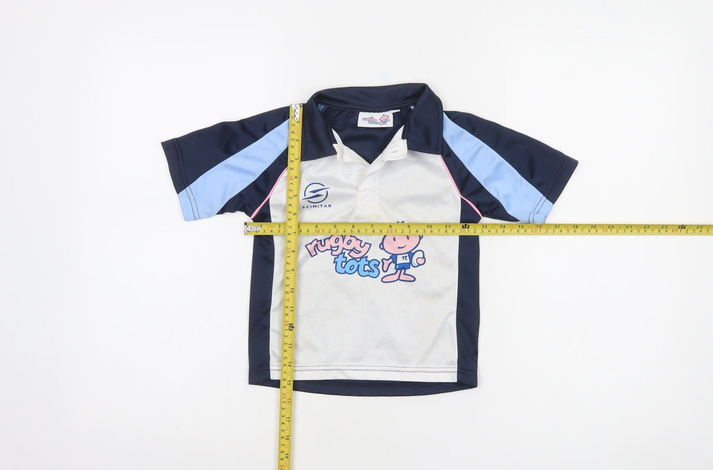 Scimitar Rugby Tots Boys Blue Polo Shirt 3-4 Years Sportswear