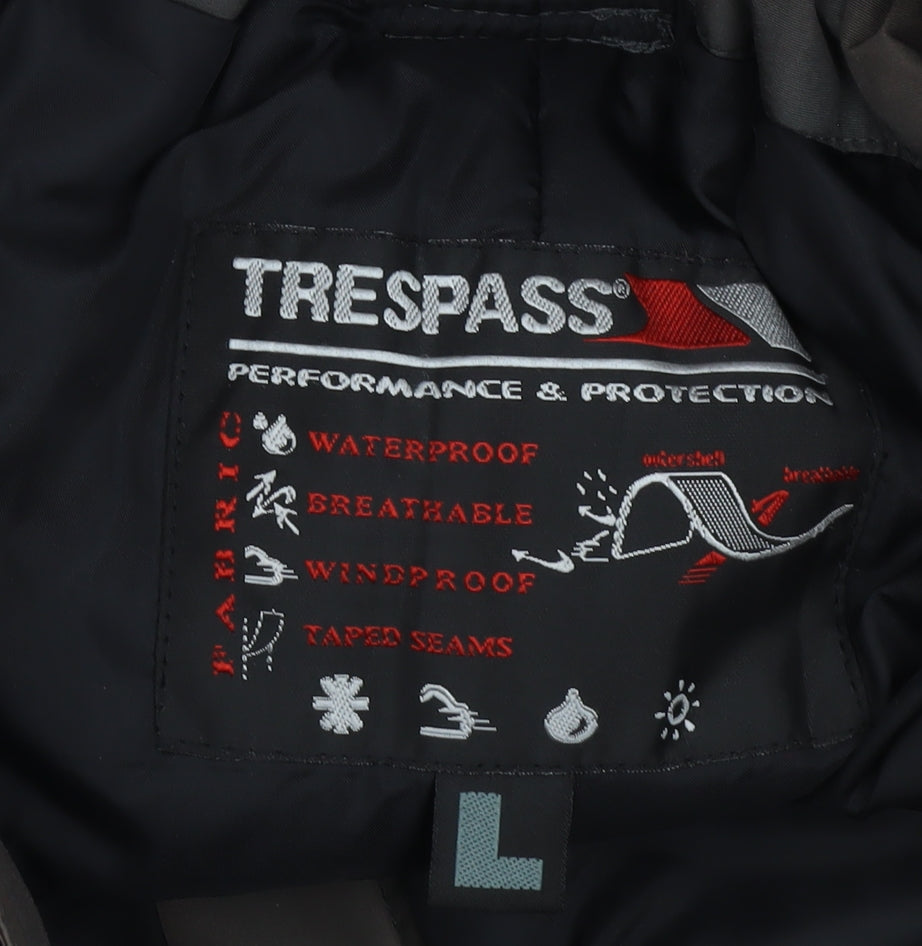 Trespass Mens Brown L Snow Pants Waterproof Windproof Lined Trousers