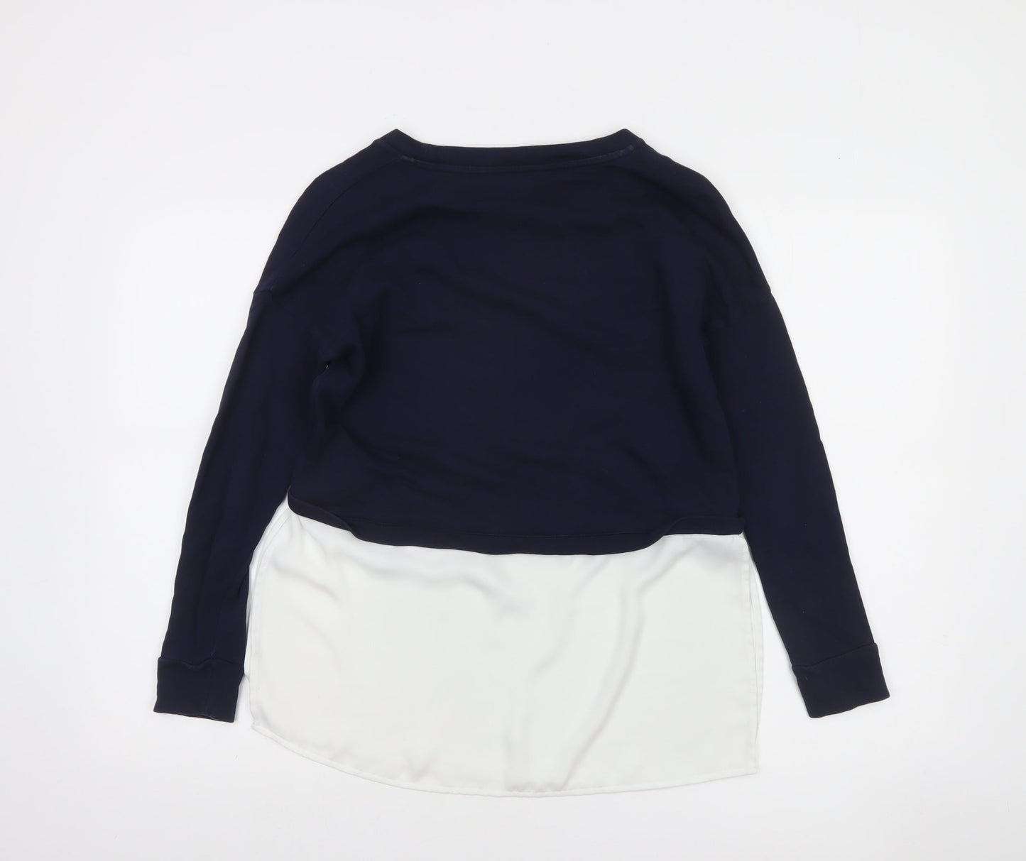 French Connection Women's Multicoloured XS Cropped Long Sleeve Blouse