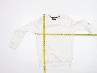 Tommy Hilfiger Boys White Logo Crew Neck Sweatshirt 12 Years