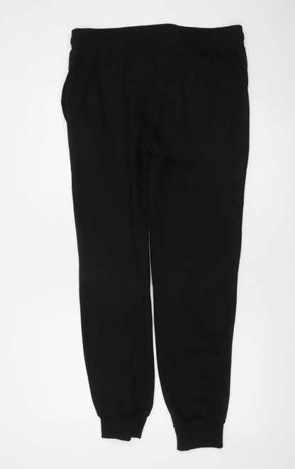 Farah Men's Black Jogger Sweatpants L Black Cotton Blend Tapered Fit