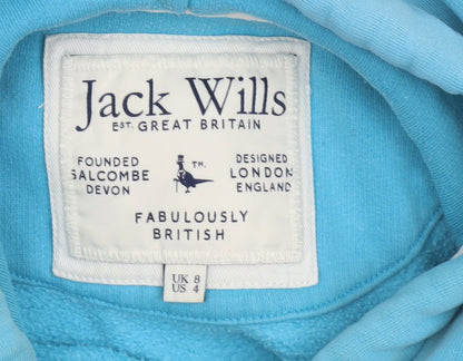 Womens UK Size 8 Jack Wills Blue Pullover Hoodie