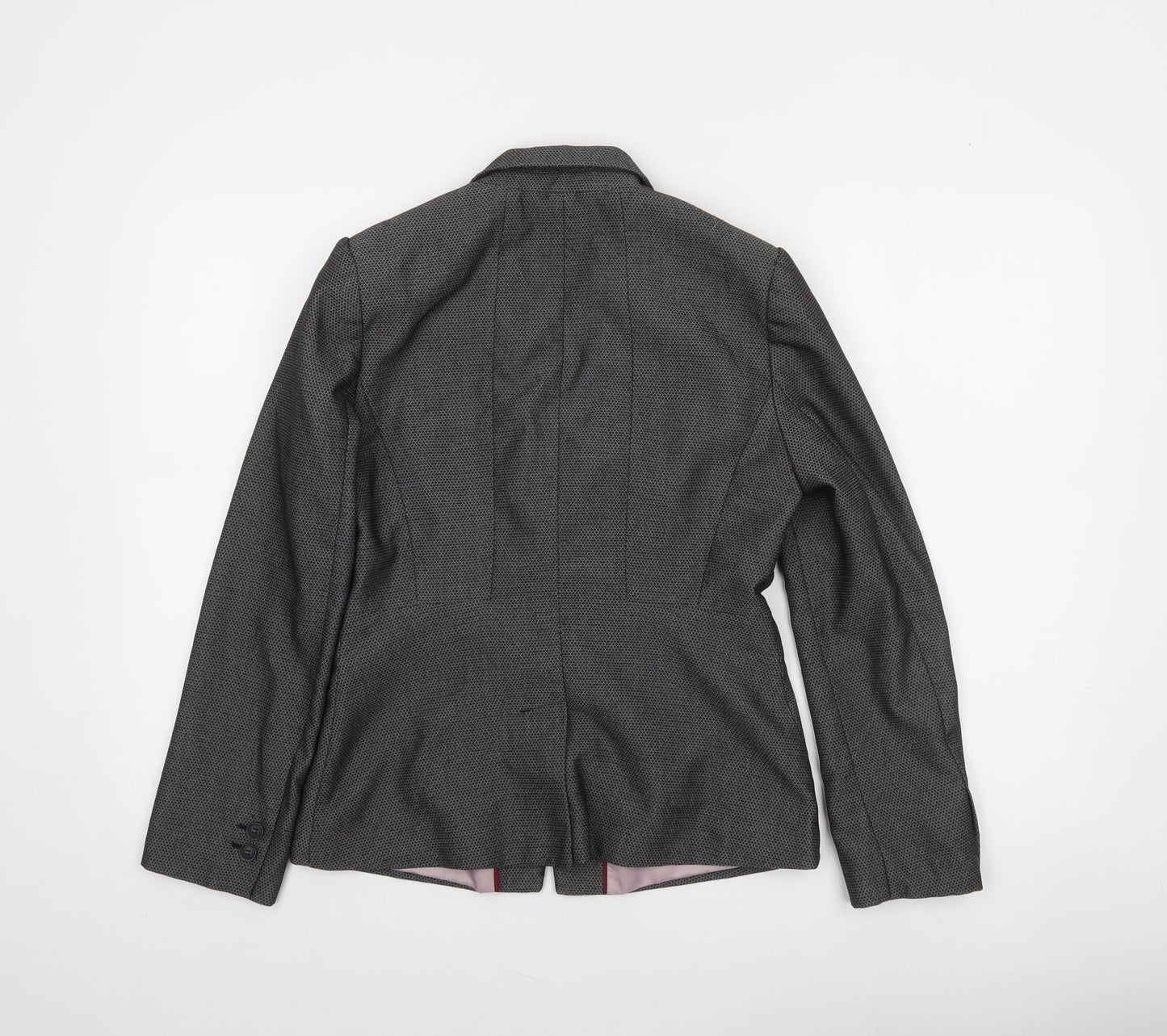 Next Petite Womens Grey Two-Button Blazer Jacket Size 10