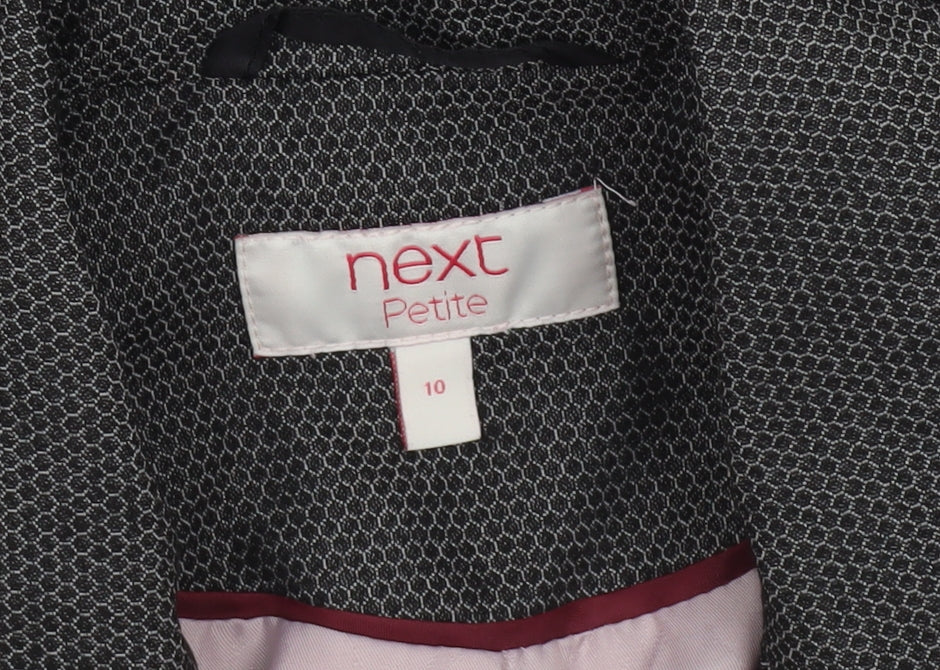 Next Petite Womens Grey Two-Button Blazer Jacket Size 10