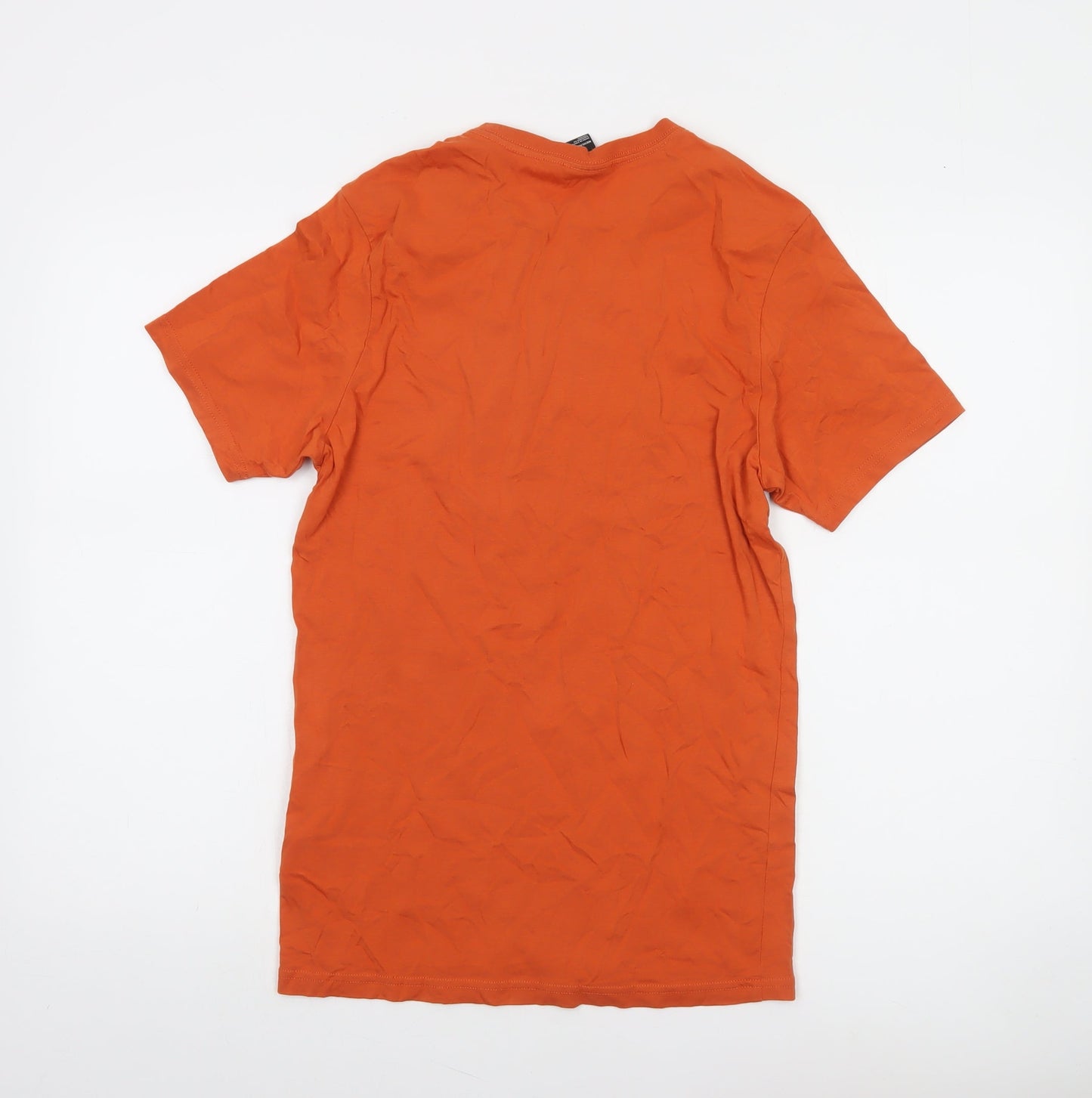 The North Face Men’s Orange XS Cotton Graphic Logo T-Shirt Outdoor