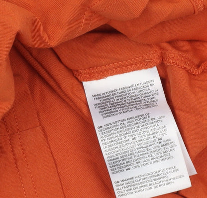 The North Face Men’s Orange XS Cotton Graphic Logo T-Shirt Outdoor