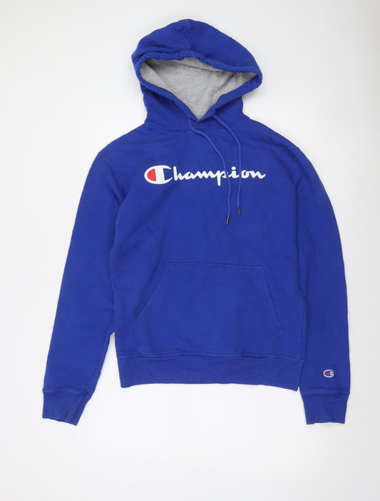 Mens UK Size S Champion Blue Pullover Hoodie