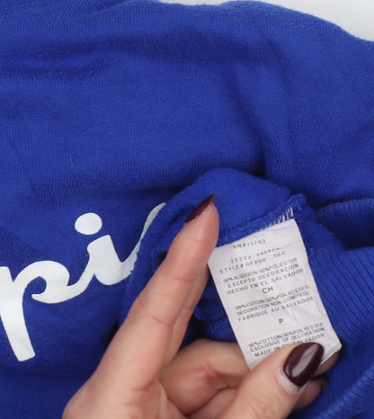 Mens UK Size S Champion Blue Pullover Hoodie