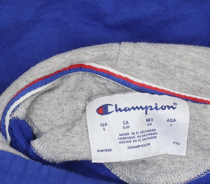 Mens UK Size S Champion Blue Pullover Hoodie