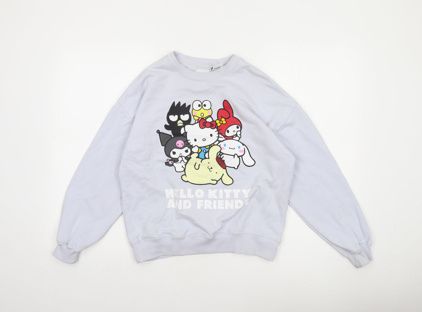 Zara Girls White Hello Kitty Pullover Sweatshirt 13-14 Years Cotton Casual