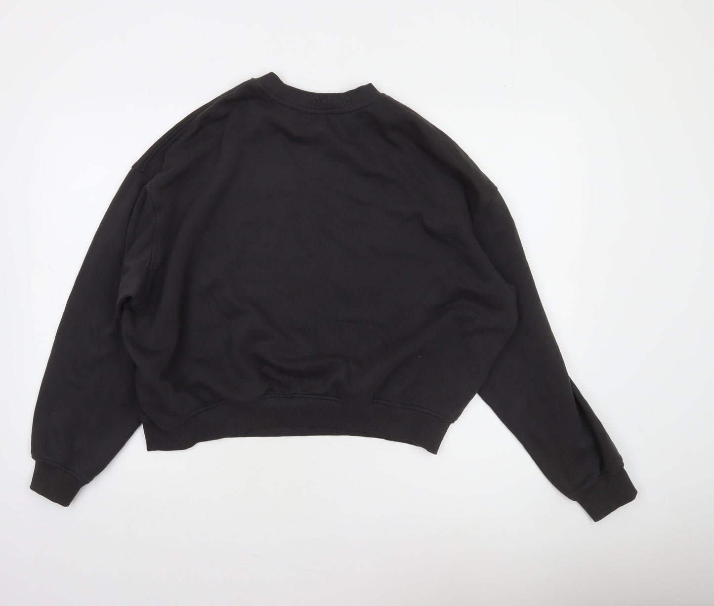 H&M Divided Womens Black XL Pullover Sweatshirt Panther & Snake Print