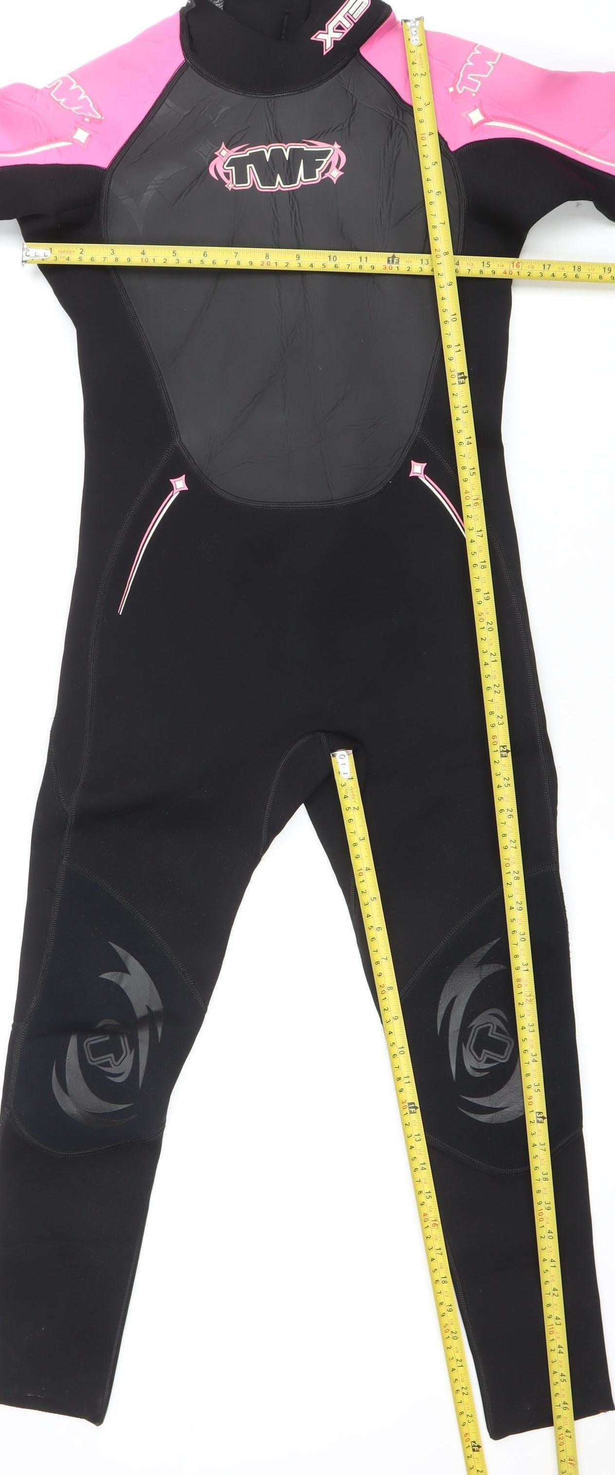 TWF Girls Black Pink XT3 3.2 FL Full Length Wetsuit 10-11 Years