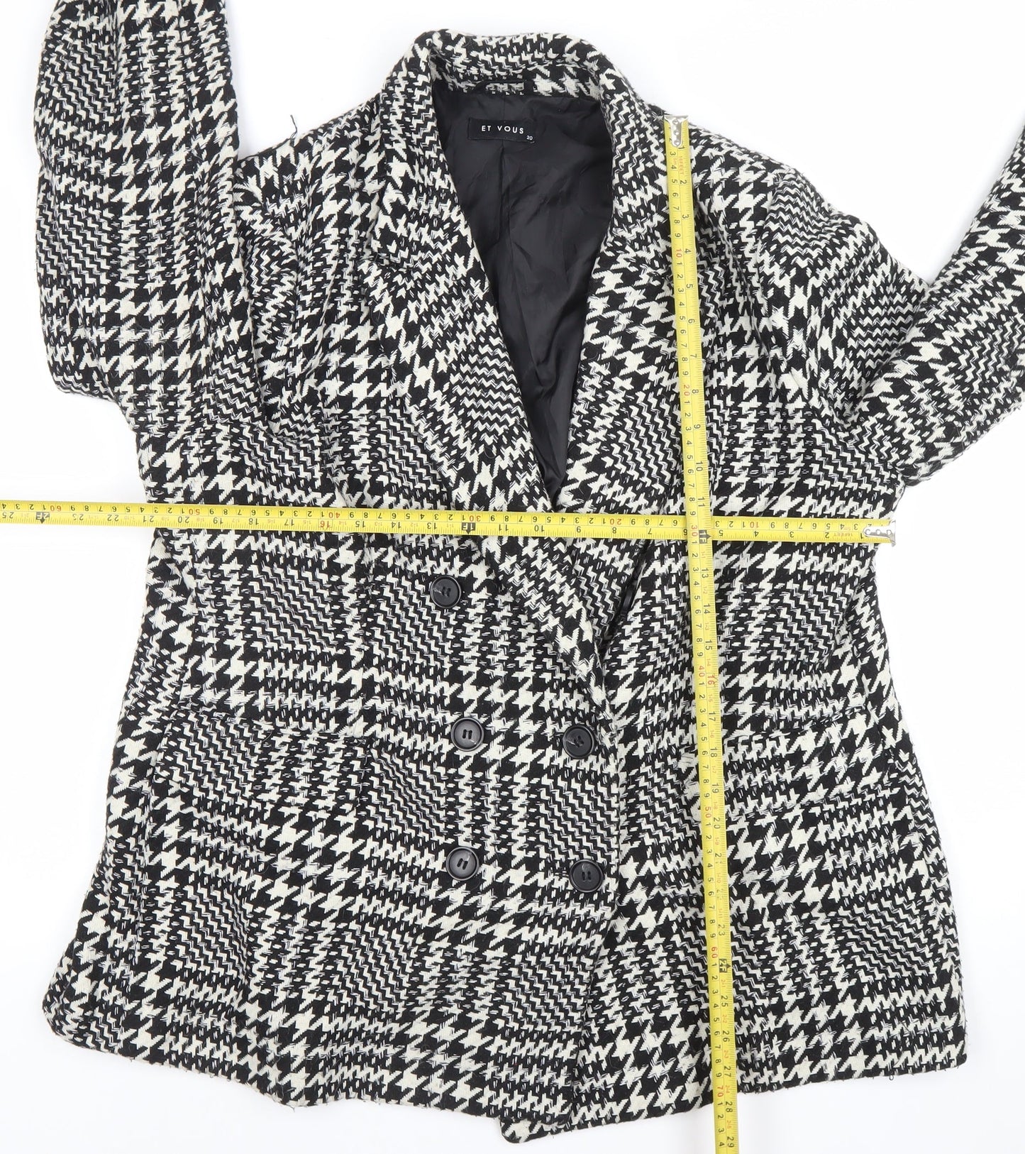 Womens UK Size 20 Et Vous Black Basic Jacket