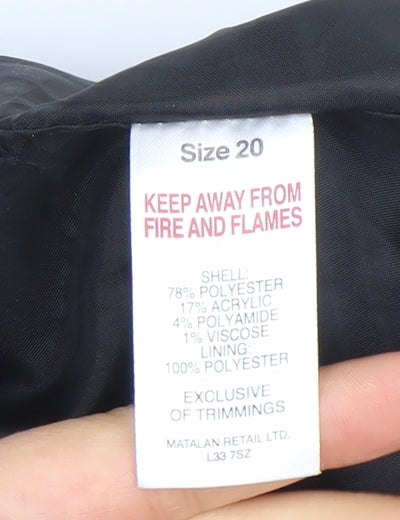 Womens UK Size 20 Et Vous Black Basic Jacket