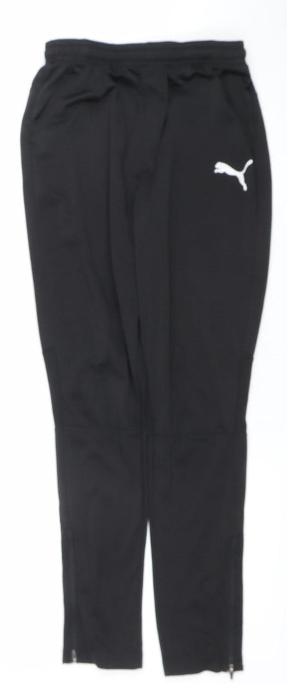 Puma Boys Black 13-14 Years Track Pants Quick Dry Stretch Tapered