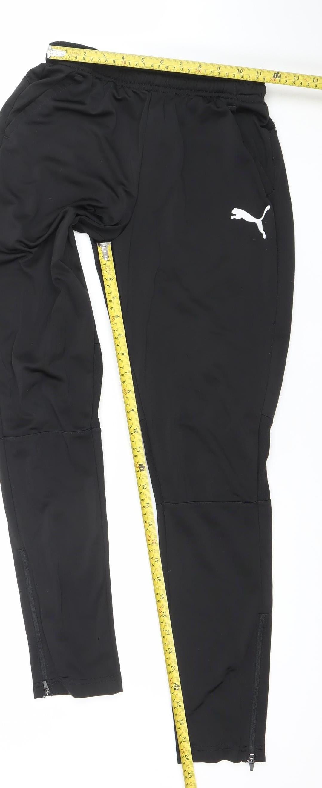 Puma Boys Black 13-14 Years Track Pants Quick Dry Stretch Tapered