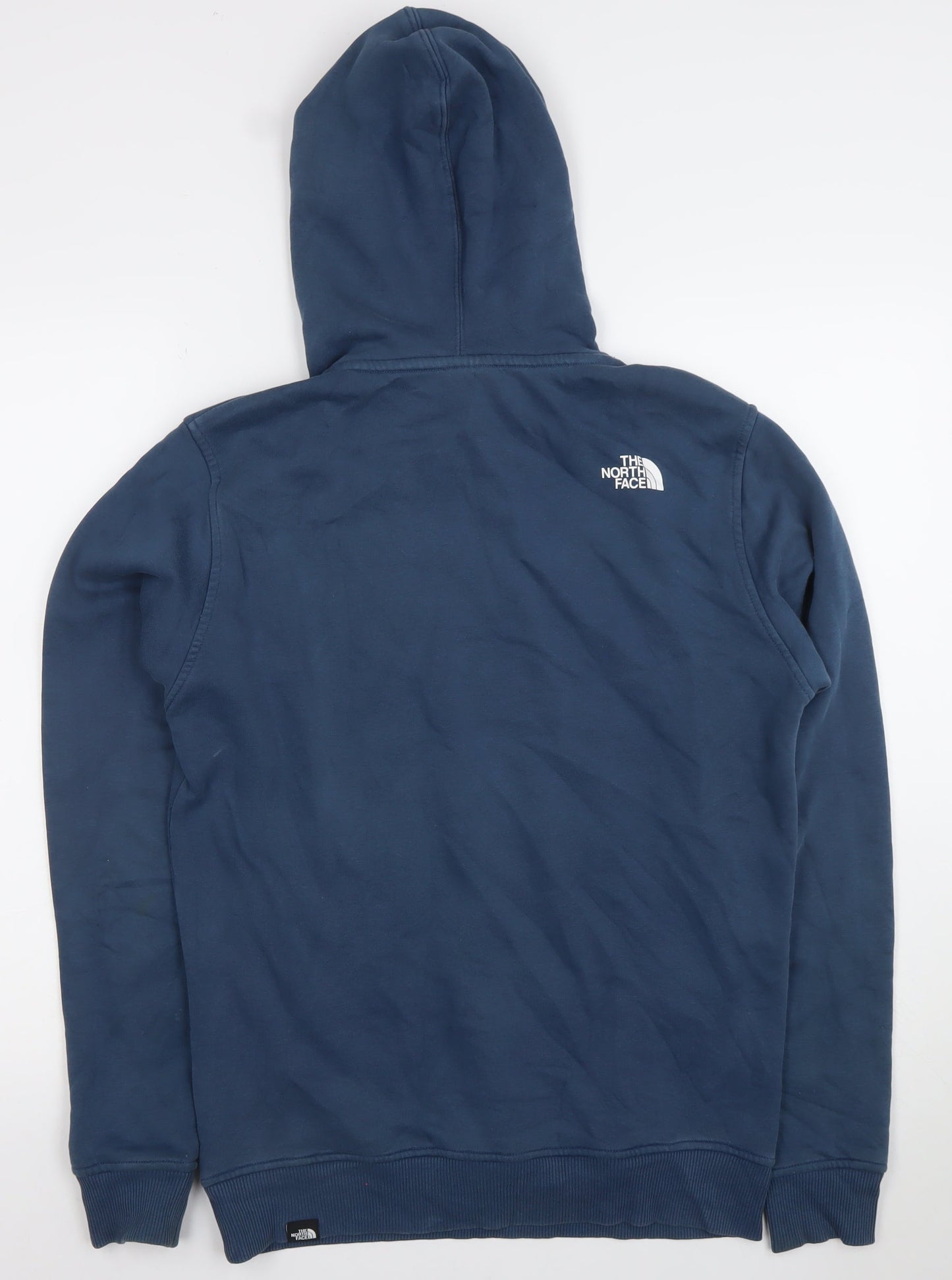 The North Face Men's Blue Pullover Hoodie Size S Graphic Logo Sweatshirt