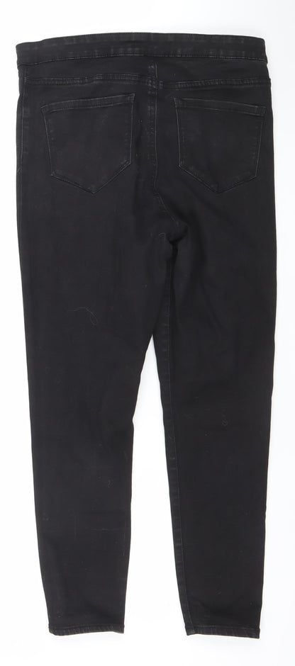 Denim Co Women Black Skinny Jeans Size 16 Cotton Blend
