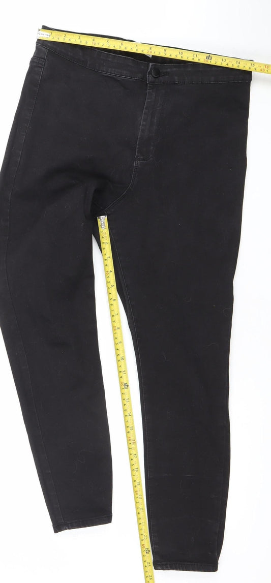 Denim Co Women Black Skinny Jeans Size 16 Cotton Blend
