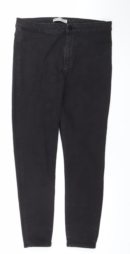 Denim Co Women Black Skinny Jeans Size 16 Cotton Blend