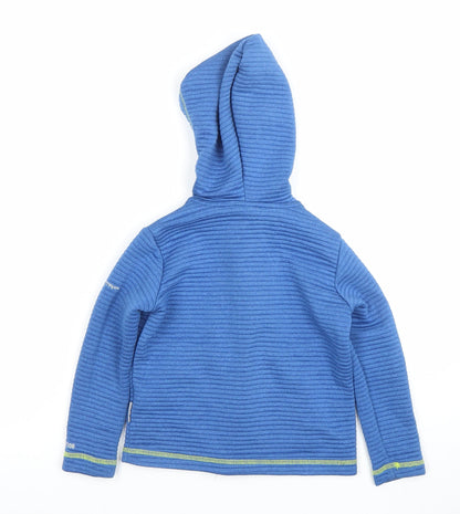 Trespass Boys Blue Full Zip Hoodie 3-4 Years Polyester Fleece Outdoor